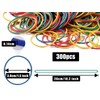 300Pcs Elastic Rubber Bands Coloured File Folder Rubber Bands Natural