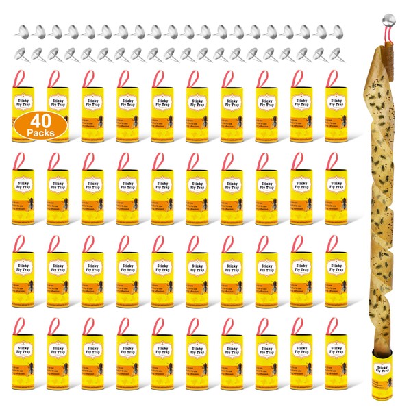 40 Pack Fruit Fly Traps for Indoor, Fly Traps Outdoor,