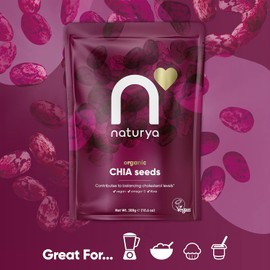  Naturya Organic Chia Seeds 175g | Rich in Iron & Calcium