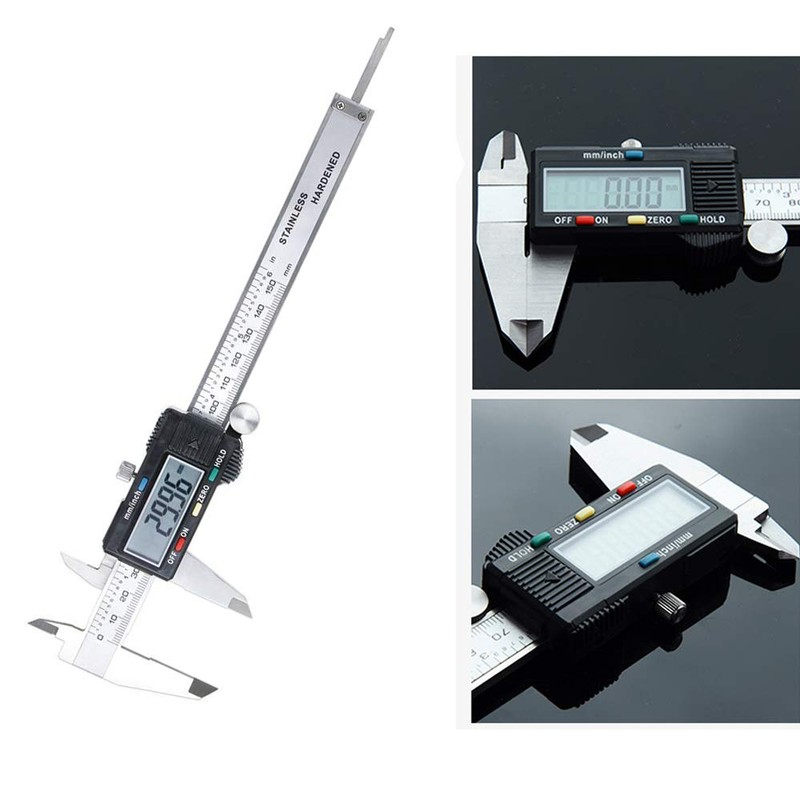 Oudtinz Electronic Digital Caliper Stainless Steel Body with Large LCD