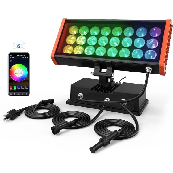 360LED 168W RGBW LED Floodlight, Outdoor Waterproof, Smartphone Control Lights