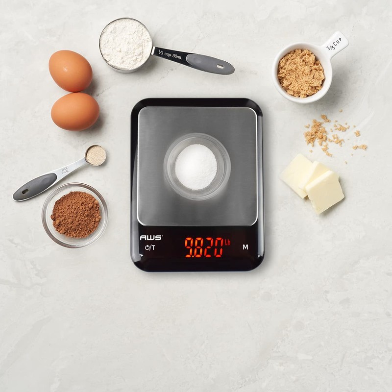 American Weigh Scales KF-KG USB Rechargeable Kitchen Scale with Cover