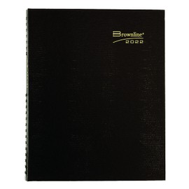 Brownline 2022 CoilPro Monthly Planner, 14 Months, December 2021 to January 2023, Twin-Wire Binding, 8.875" x 7.125", Black (CB1200C.BLK-22)