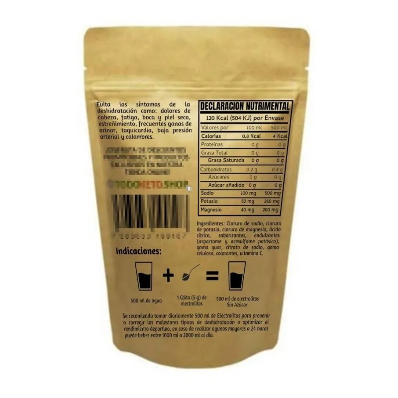 Mix De Sales Para Preparar Electrolitos Sin Azúcar Low Carb