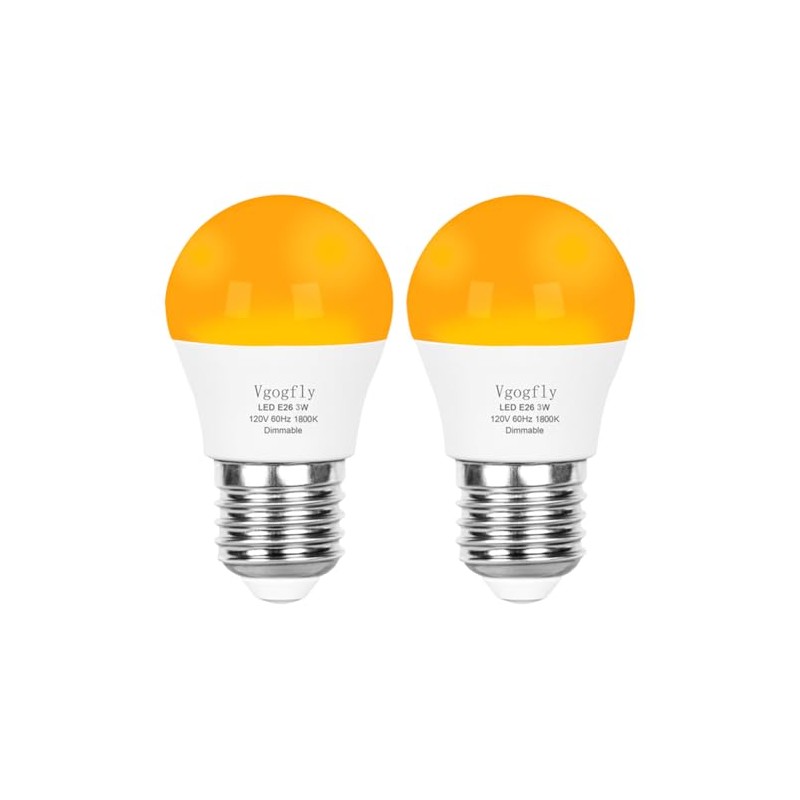 Vgogfly Amber Light Bulbs for Sleep Dimmable - Mood Setting