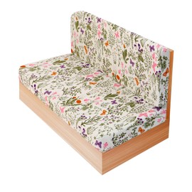 LIKELXB RV Dinette Cushion Covers, Printed Camper Cushion Slipcovers, Washable Anti Slip Stretch Fabric (Sage Wild Green)