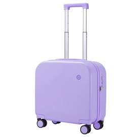 mixi Carry on Luggage, Suitcase with Spinner Wheels 16in Luggage Hardshell Lightweight Rolling Suitcases PC with Cover & TSA Lock, Lilac Purple