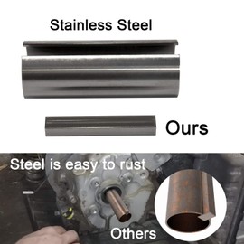 3mirrors Crankshaft Sleeve Adapter for Gas Engine Pulley Crank Shaft Predator Pulley Stainless Steel (1" to 1 1/8" L=3" w/ 1/4 Key)