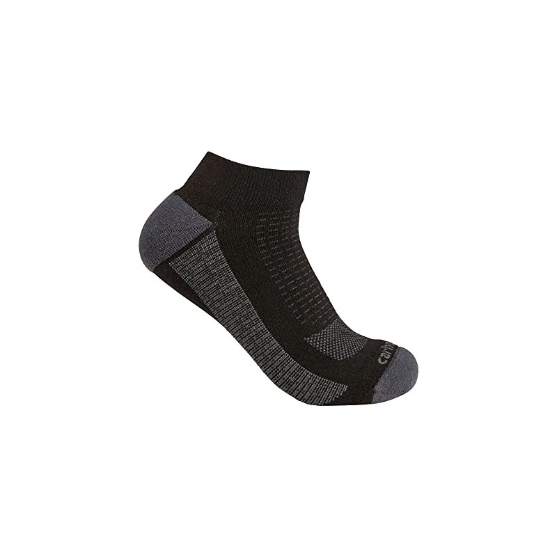 Carhartt Men's Force Lightweight Low Cut Sock, Black, Medium