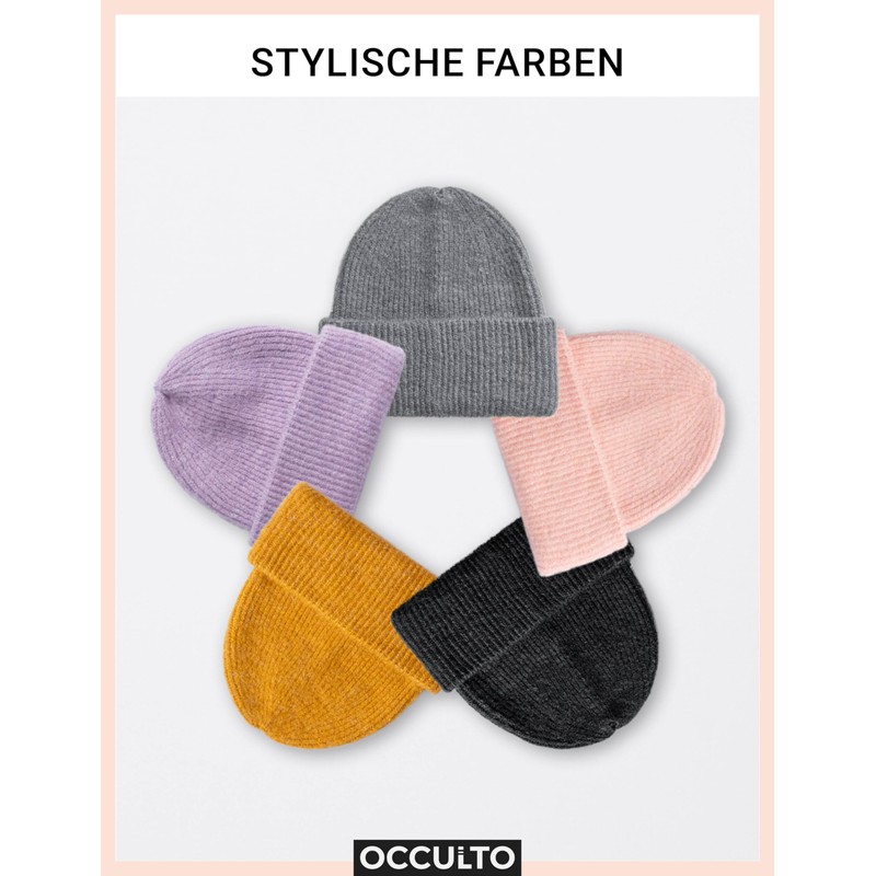 Occulto Emma Women's Winter Hat, yellow