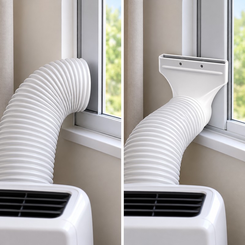 AC Hose Connector for Ventilation Systems – Flat Exhaust Nozzle
