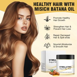 2PC Stimulating Scalp and Hair Balm, Nourishes Scalp & Hair, Shea Butter and Mango Butter Blend, Strengthen Hair Roots, Nourishing Scalp & Hair Care