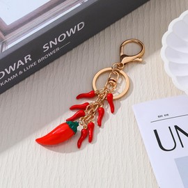 lonmajins Bag Charms,Purse Charms,Sparkling Handbag Charm for Cute Bag Charm,Key Chains Accessories Decor for Women Birthday Gifts-Red