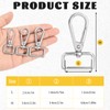 30 Pcs Metal D Ring Swivel Lobster Claw Clasp Snap
