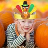 Winlyn 24 Sets Thanksgiving Turkey Headbands Fall Thanksgiving Craft Kits
