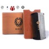 Premium 100% Oxhorn Dual-Action Beard Comb with Genuine Leather Case