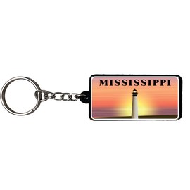 AMERICANPHOENIX Beautiful & Unique Mississippi Keychain - USA Souvenir, Mississippi State, Collectible Design, Flexible Silicone, Keyring Lanyard Accessory