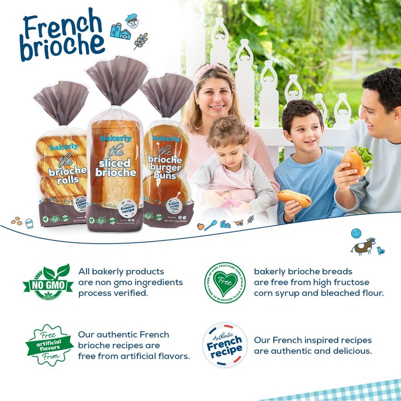 bakerly Soft Brioche Baguettes Pack of 4, 4-Count (16 Total