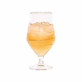 Juliska Amalia Acrylic Goblet, Acrylic Glass - Unbreakable, Clear Acrylic, Embossed Drinking Glass