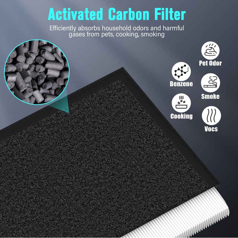 Replacement Filter Compatible with ECOSELF HAP603 Air Puri-Fier, 2-in-1 H13