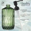 JASAI 18Oz Green Soap Dispenser with Black Rust Proof Pump,