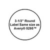 120 Label Outfitters® Vinyl Laser ONLY Labels, Round, White 3-1/3