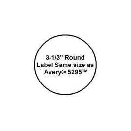 120 Label Outfitters® Vinyl Laser ONLY Labels, Round, White 3-1/3 inches Diameter Water Proof and Weather Proof, 20 Sheets