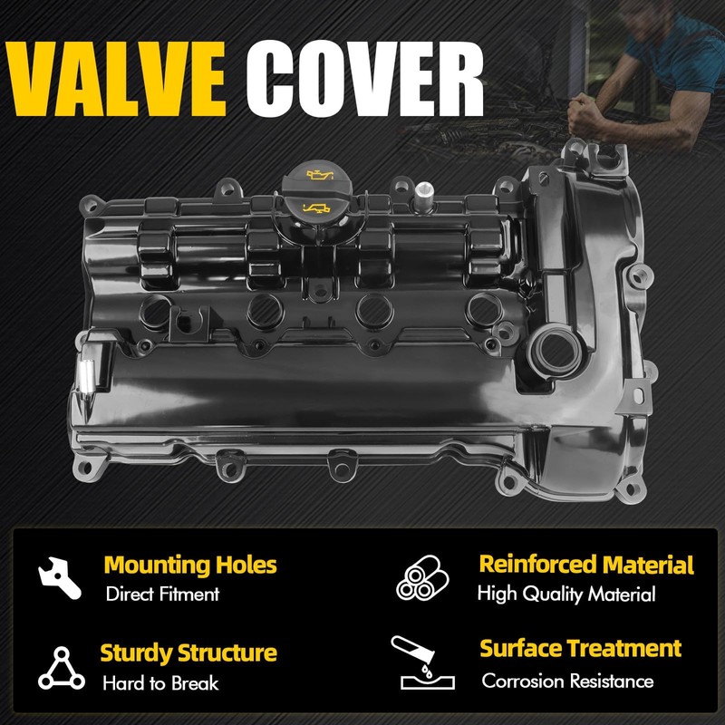 MILIPARTS Aluminum Engine Valve Cover Compatible with 2013-2022 Mazda 3