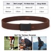 JASGOOD Canvas Web Belts Flip-Top Solid Black Military Buckle Mens