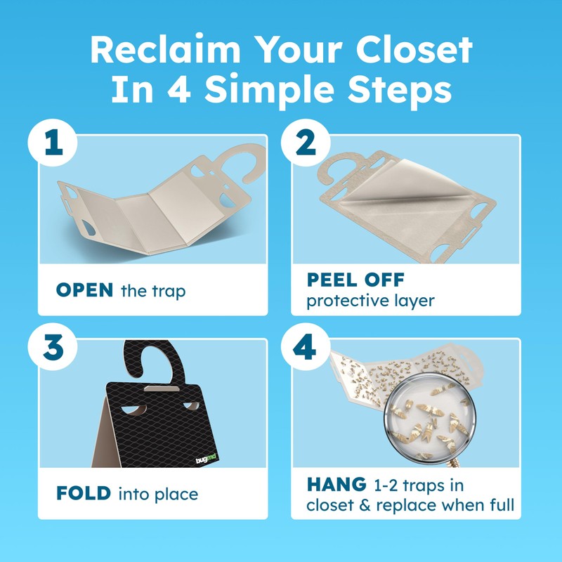BugMD Clothes & Pantry Moth Traps (6 Count) – Sticky