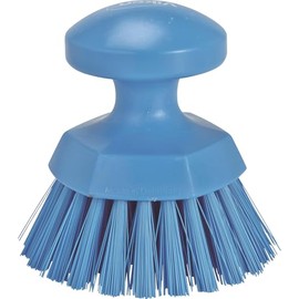 Vikan 38853 Brush,Scrub,Round,Stiff,5",PP/PBT,Blue