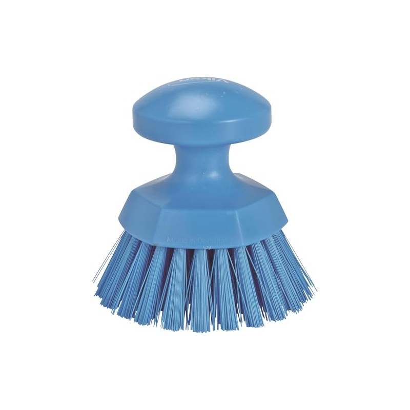 Vikan 38853 Brush,Scrub,Round,Stiff,5",PP/PBT,Blue