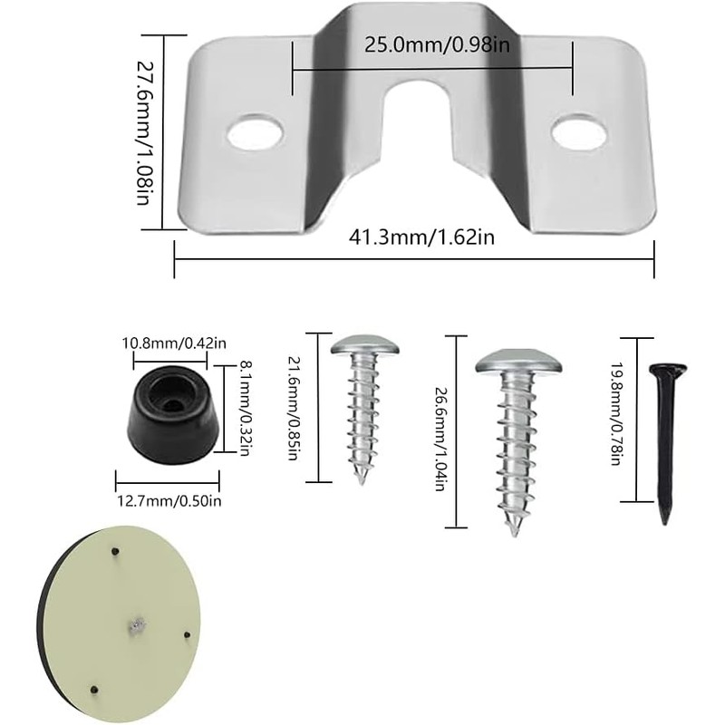 Lohill 2 Sets Dartboard Holder Wall Hanging Bracket Set Screws