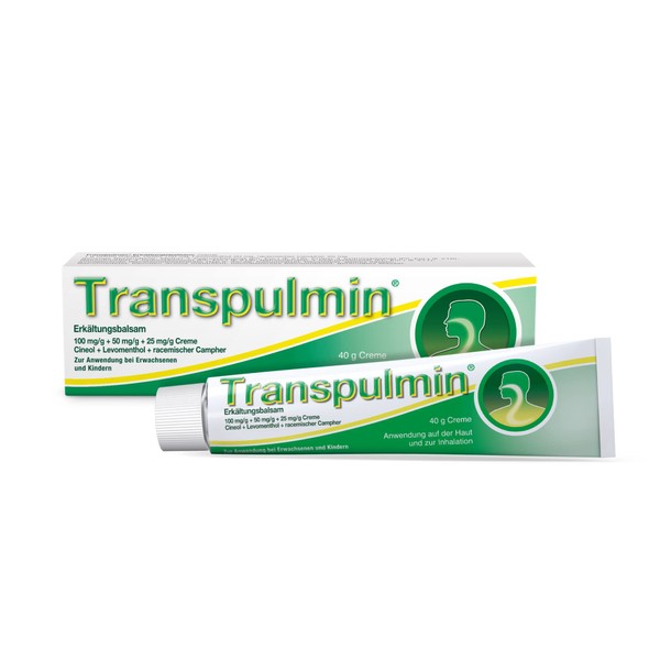 Transpulmin Adult Cold Balm: Soothing Balm with Mucus Remover Effect to Relieve Cold and Cough 40g