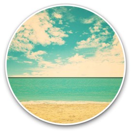 Vinyl Stickers (Set of 2) 7.5cm - Vintage Beach Photo Surf Surfer #8202