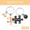 ZoeWei Pair of Key Rings with Engraving Beste MAMA/Bester Papa,