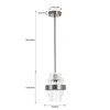 IkirourI Pendant Light Fixtures, 7inch Modern Glass Pendant Lighting, Brushed