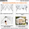 GREBSTK 10x10ft Pop Up Canopy Tent with Sidewalls, Instant Setup,