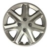 Brighter Design Set of 4 15" Push-on Silver Hubcaps for