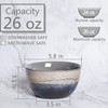 Bosmarlin Stoneware Cereal Bowls Set of 4, 26 Oz, Soup