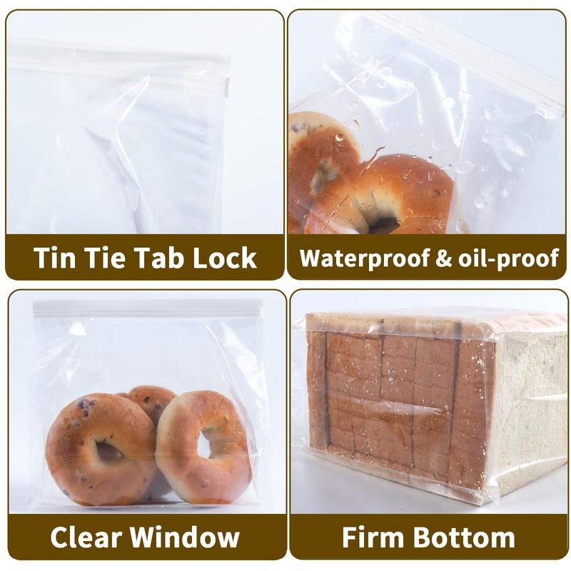 50 PCS Bread Bags for Homemade Breads, 5.1 x 8.6