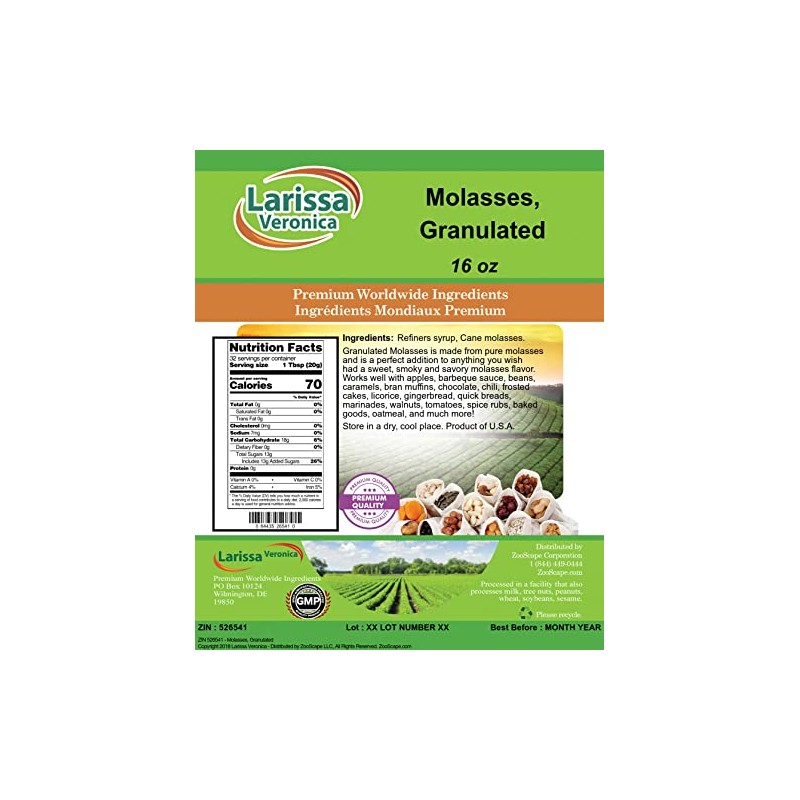 Molasses, Granulated (16 oz, ZIN: 526541)