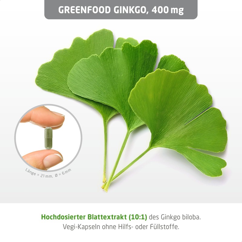 Greenfield – Ginkgo Biloba, 100% Vegan Leaf Extract 450mg, 120