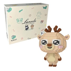 Larcele Micro Building Blocks Animal Set, DIY Mini 3D Building Toy Bricks,1123 Pieces KLJM-07 (Sika Deer)