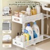 2-Tier Metal Organiser with Pull-Out Baskets, Rustproof, Height-Adjustable Cabinet Organiser