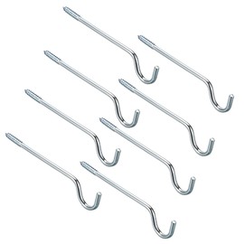 Sumnacon Curtain Rod Support for Wall 8 Pcs Single Curtain Rod Support Middle Without Screws Silver Curtain Rod Support Bracket Sturdy Metal Curtain Rod Support Hanger for Curtain Rod