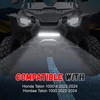 Front Mesh Grille with Adjustable LED Light Bar for Honda