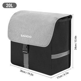 Bike Rear Seat Bag 20L Large Capacity Bicycle Rear Rack Bag Bike Pannier for Cycle Traveling Commuting