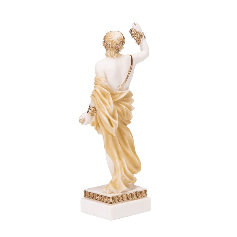 Dionysus Statue Bacchus Greek God of Wine Grape-Harvest Alabaster Sculpture