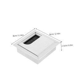 OSALADI Cord Holder for Desk Under Desk Cable Management Wire Organizer Wiring Hole Cover Aluminum Alloy Wire Box for Clean Workspace